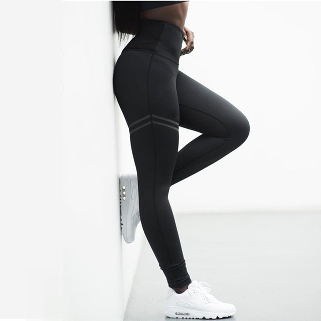 Calça Leggings Fitness - Apertado Respirável - Cintura Alta & Justas Sem Costura - Para Esportes